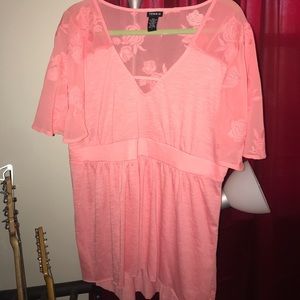 Pink Lace Top-Torrid